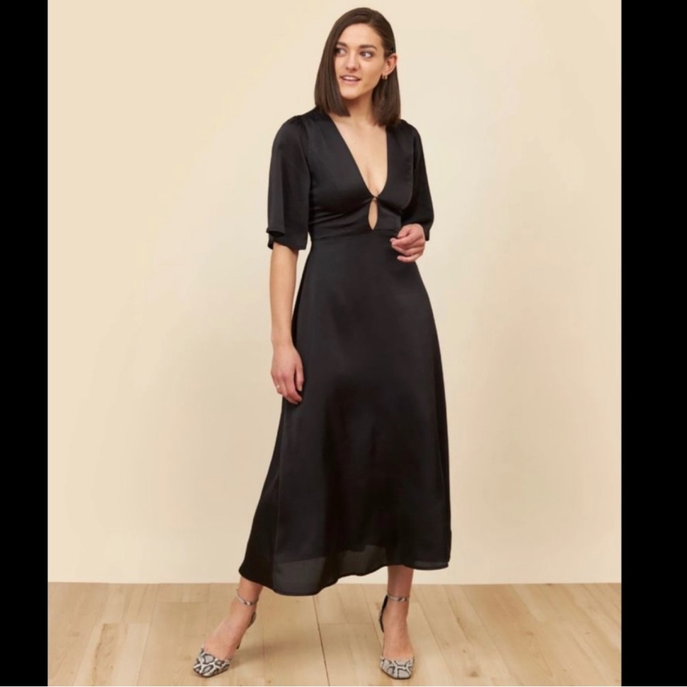 PARK & FIFTH black satin dress